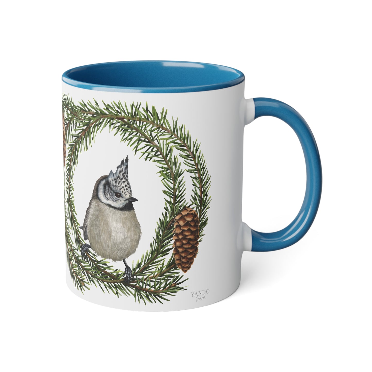 Tasse mit Haubenmeisen-Motiv