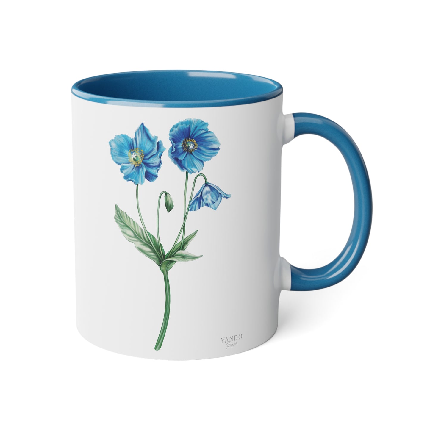 Tasse mit Tibetischen Mohn-Motiv
