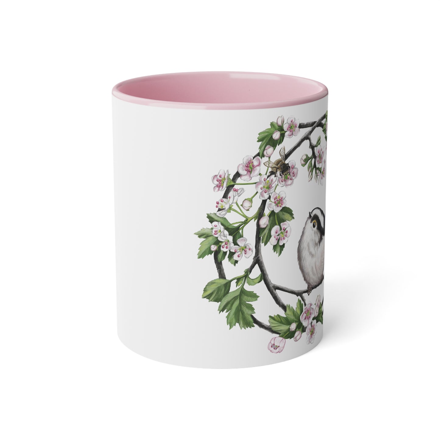 Tasse mit Schwanzmeisen-Motiv