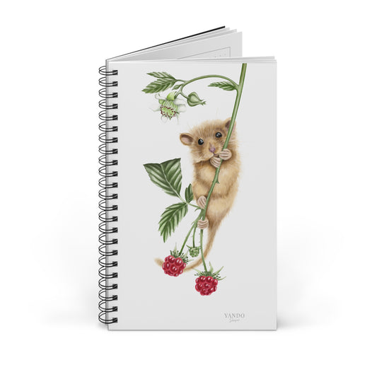 Notizbuch – Haselmaus und Himbeere
