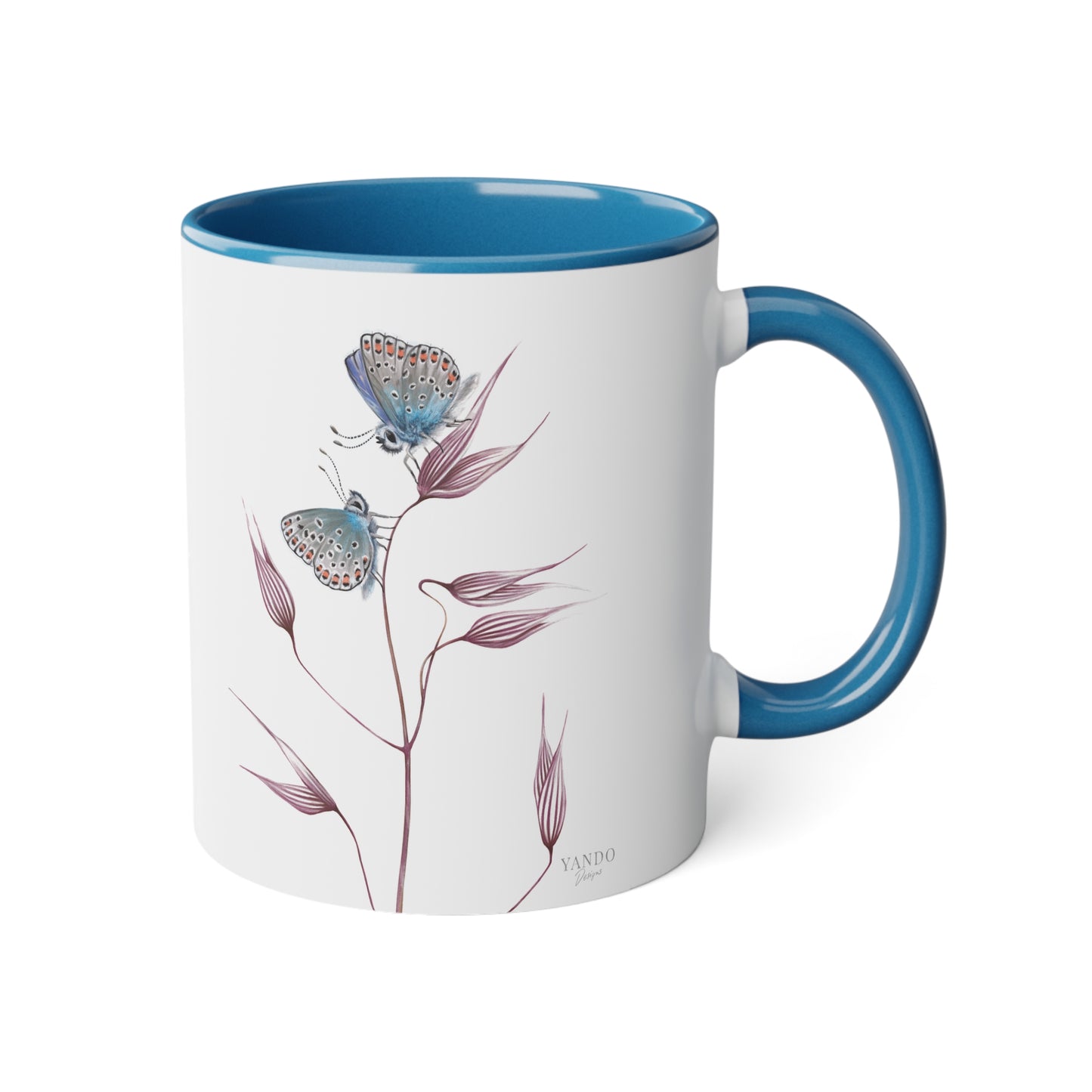 Tasse mit Bläulingen-Motiv