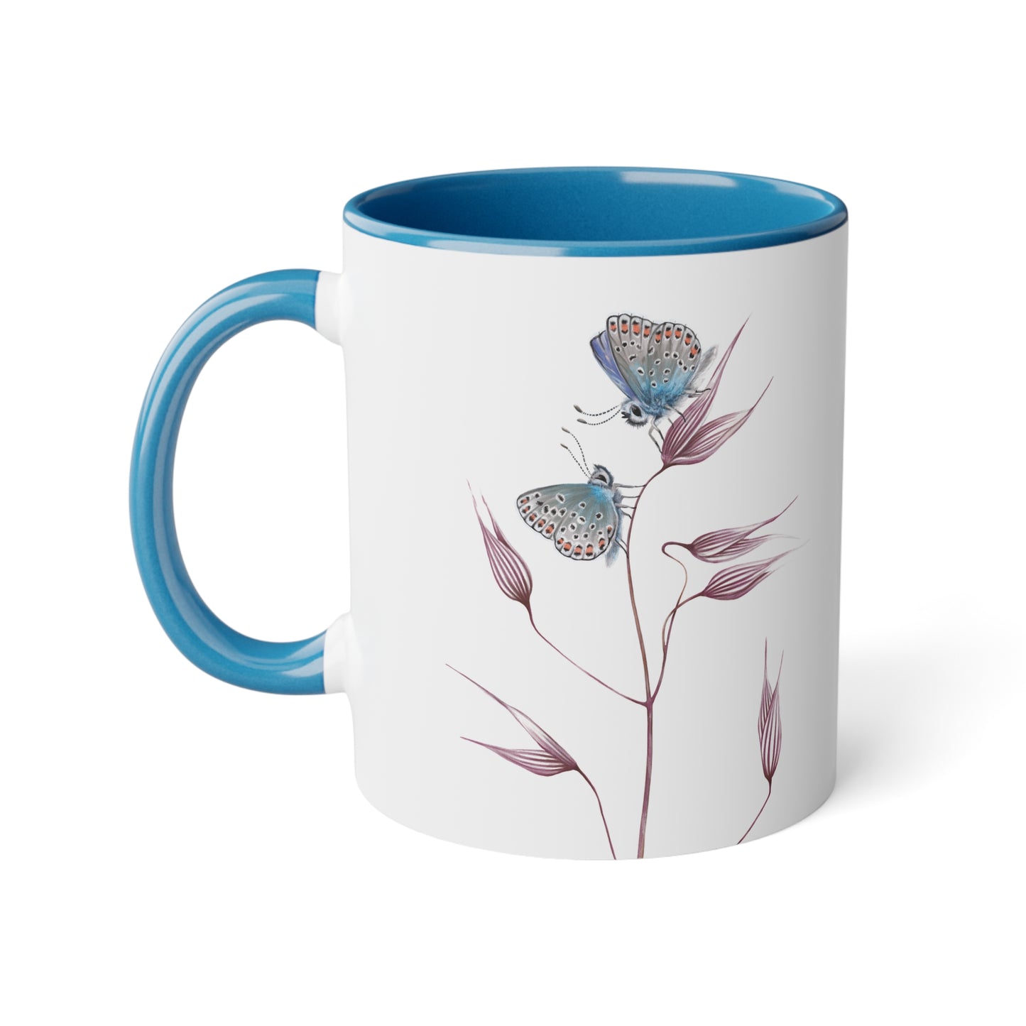Tasse mit Bläulingen-Motiv
