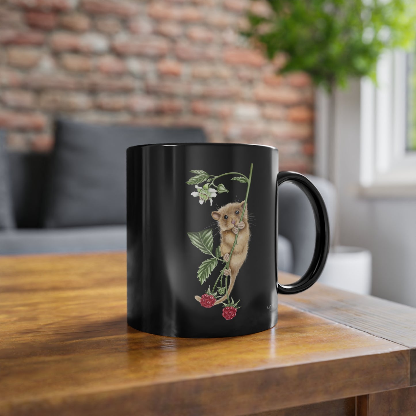 Tasse mit Haselmaus-Motiv