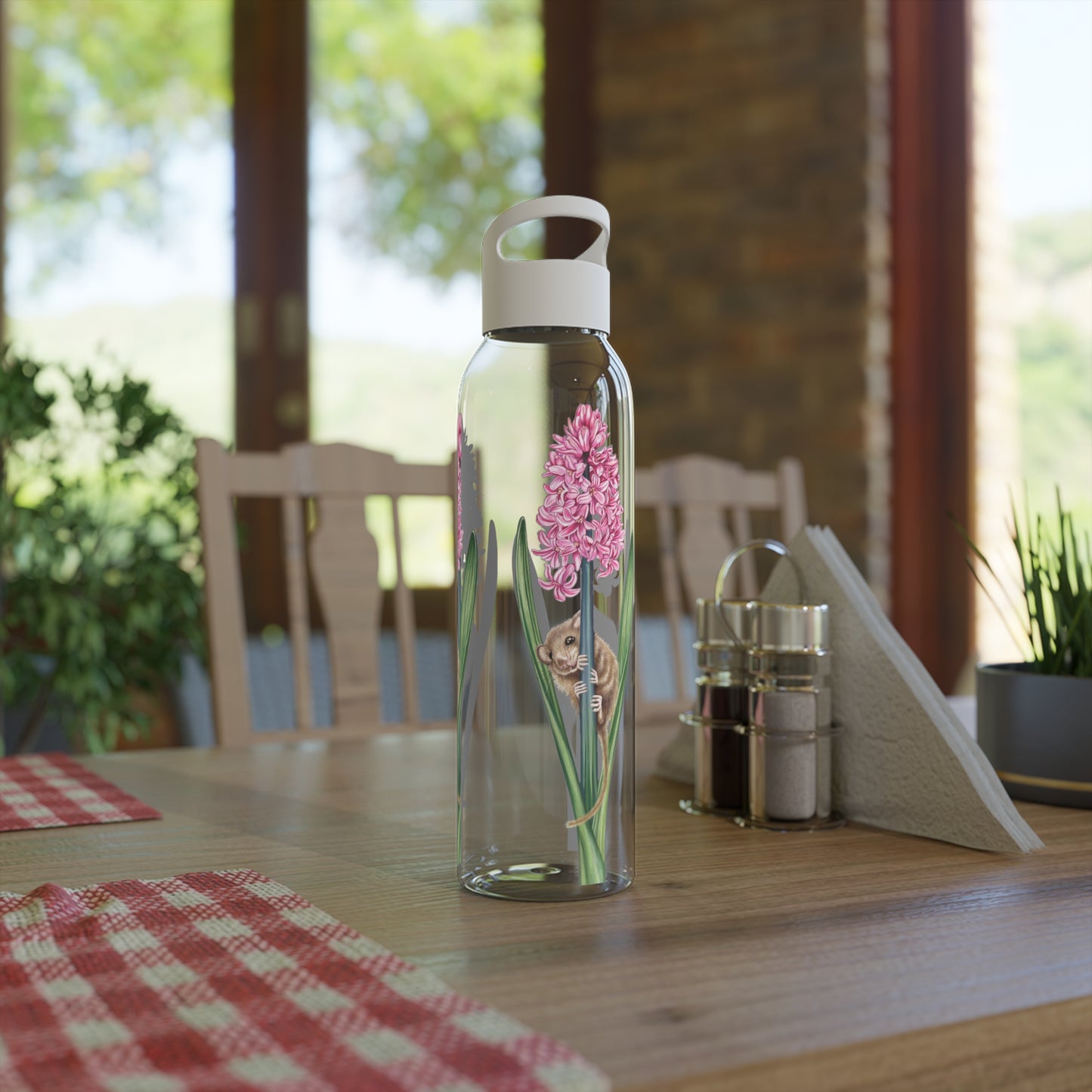 Wasserflasche – Haselmaus und Hyazinthe