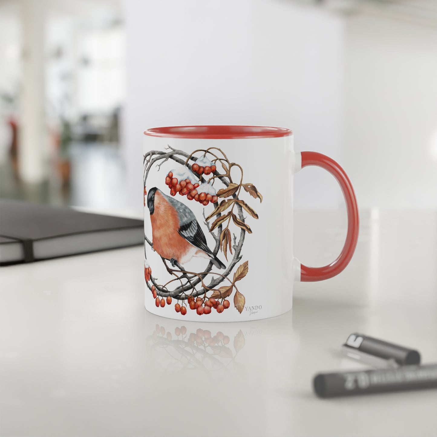 Tasse mit Gimpel-Motiv II