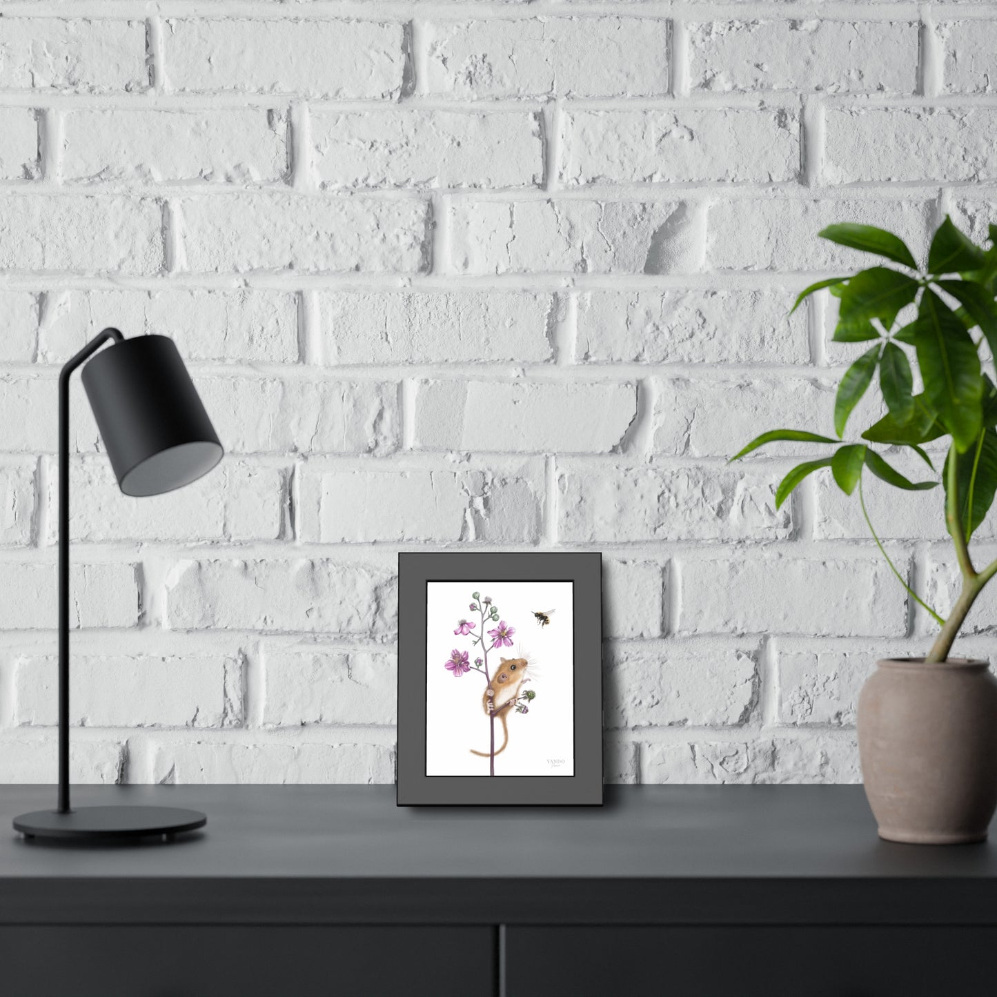Fine art Druck gerahmt – Haselmaus