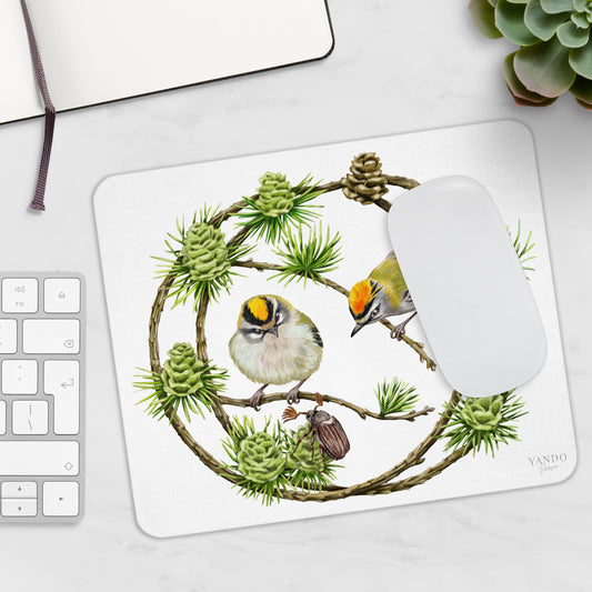 Mousepad – Sommergoldhähnchen und Lärche