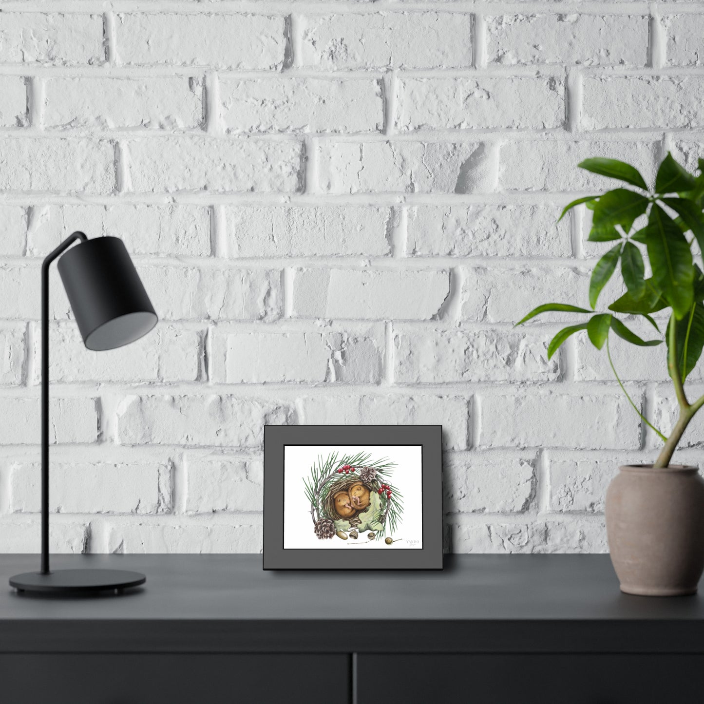 Fine art Druck gerahmt – Haselmäuse