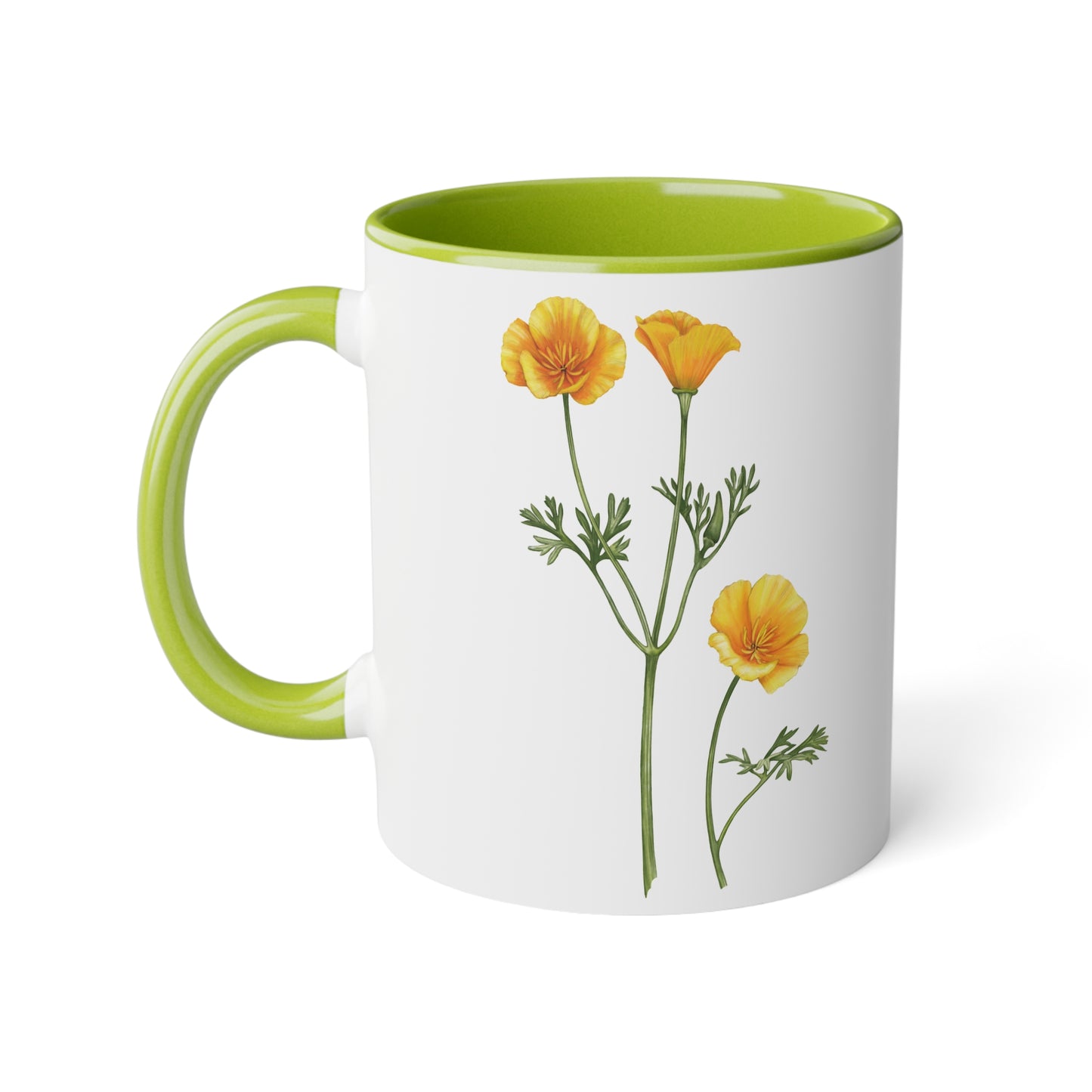 Tasse mit Goldmohn-Motiv