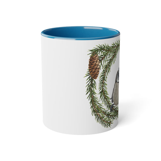 Tasse – Haubenmeise und Fichte