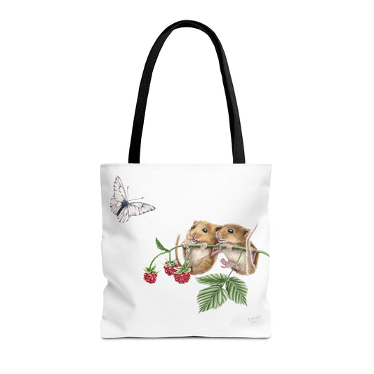 Tasche – Haselmäuse und Himbeere