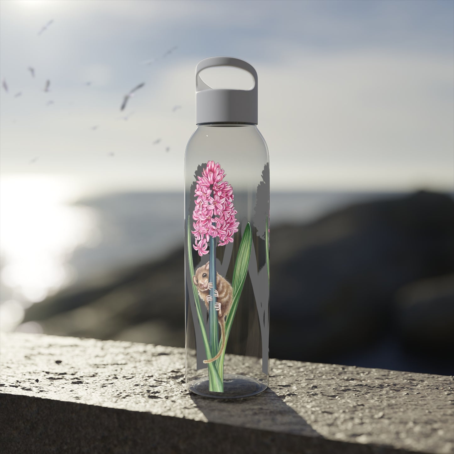 Wasserflasche – Haselmaus und Hyazinthe
