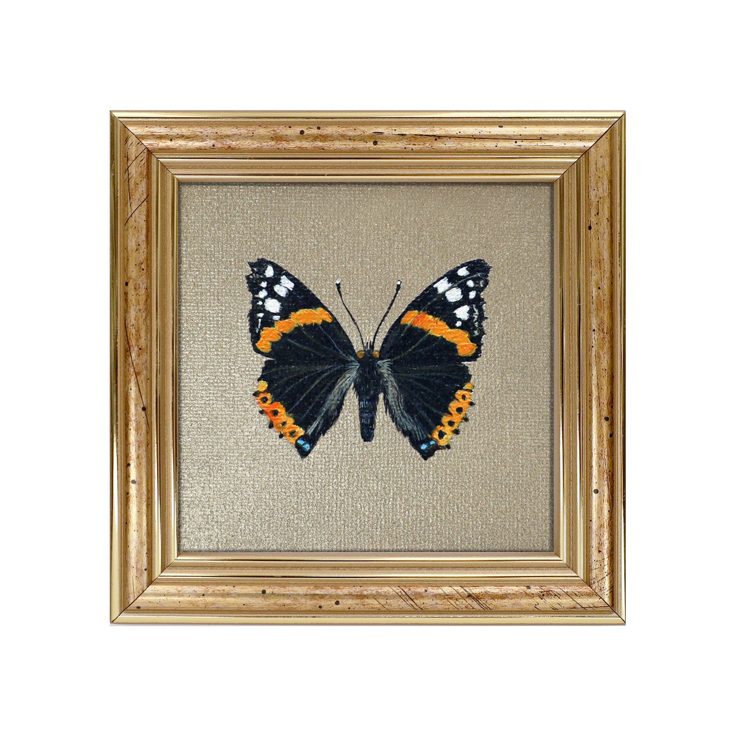 Handgemaltes Original Admiral Schmetterling