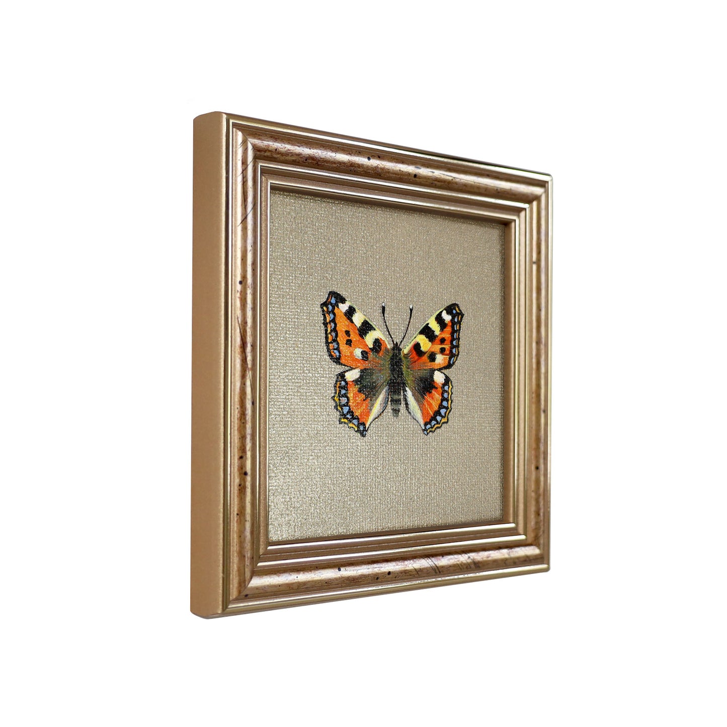 Handgemaltes Original Kleiner Fuchs Schmetterling
