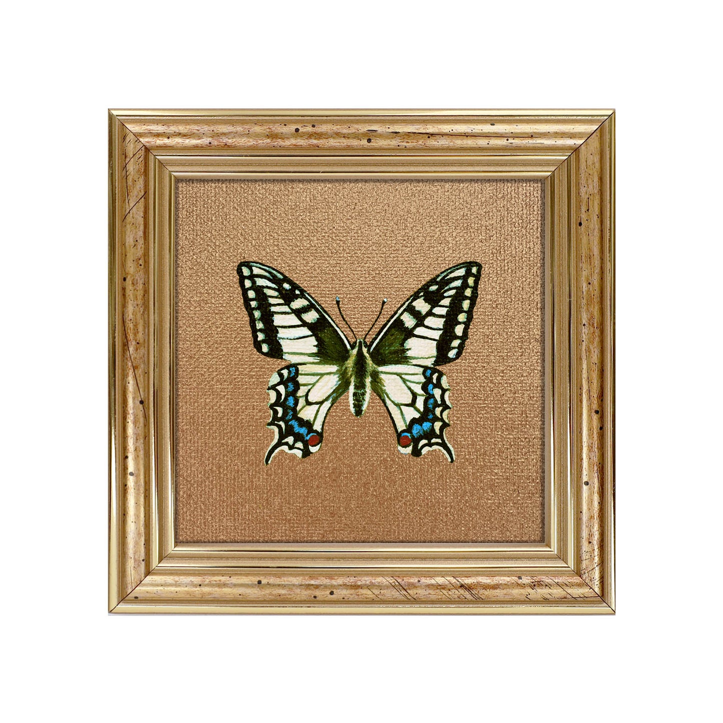 Handgemaltes Original Schwalbenschwanz Schmetterling
