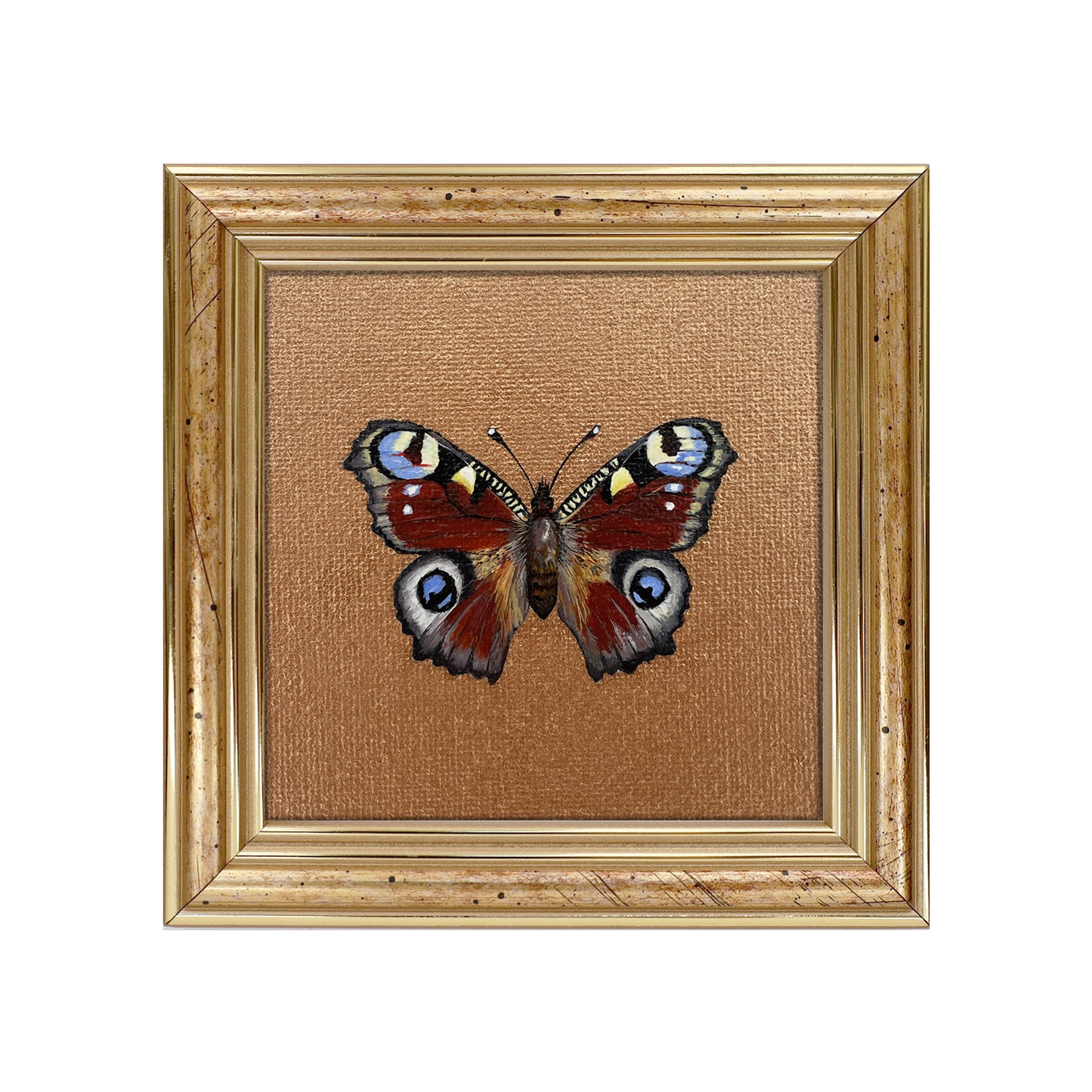 Handgemaltes Original Tagpfauenauge Schmetterling