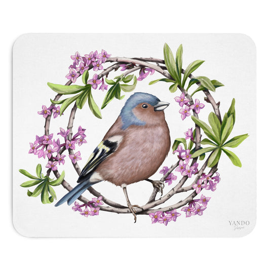 Mousepad – Buchfink und Seidelbast