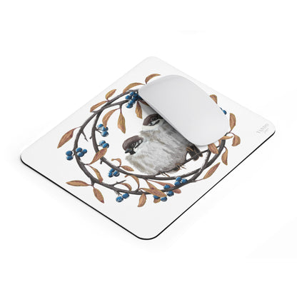Mousepad – Feldsperlinge und Schlehdorn