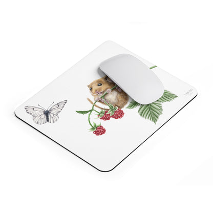 Mousepad – Haselmäuse und Himbeere