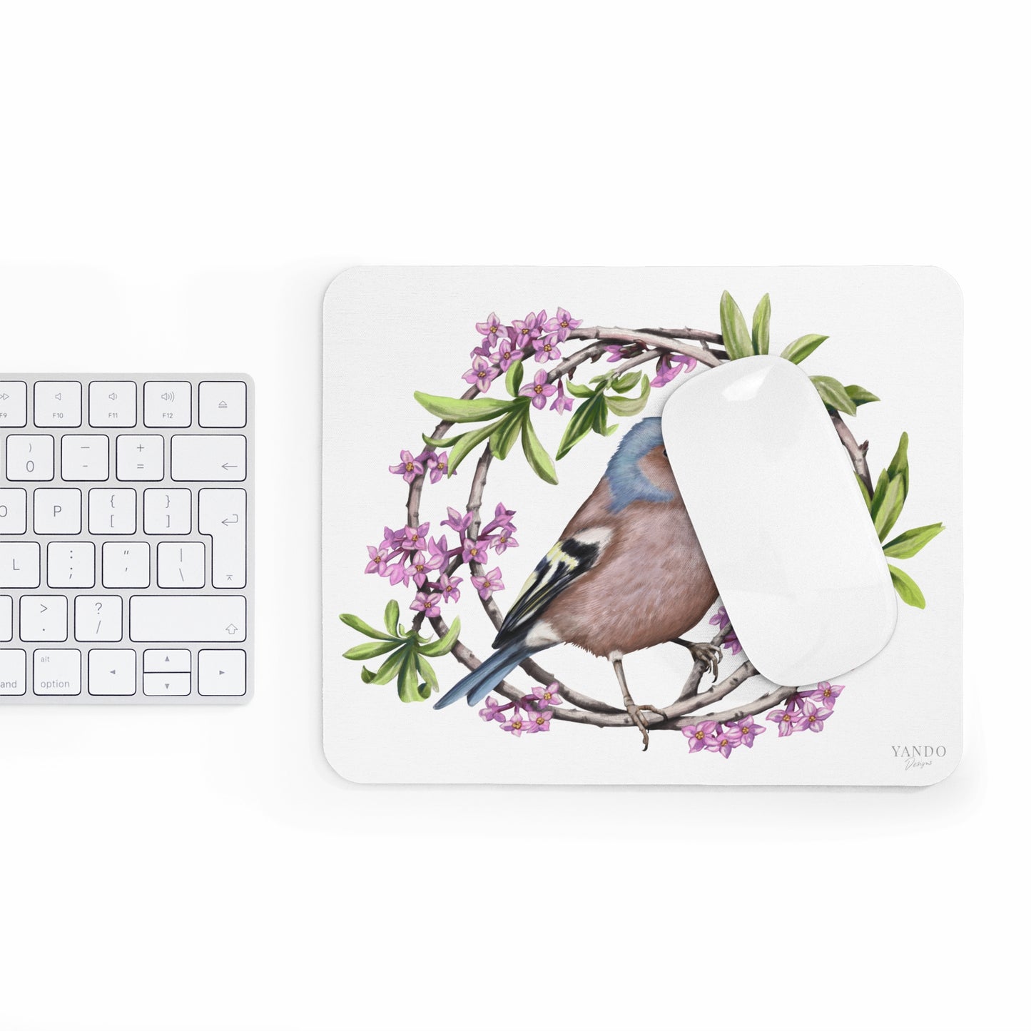 Mousepad – Buchfink und Seidelbast