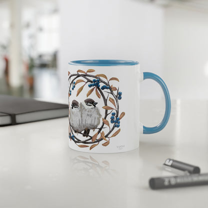 Tasse mit Feldsperling-Motiv