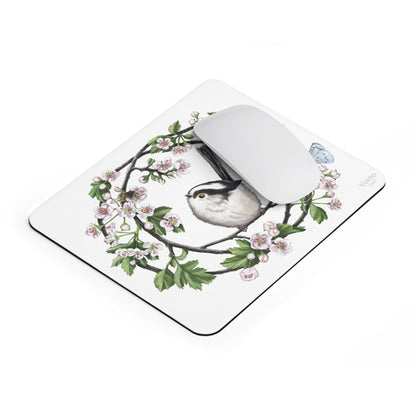 Mousepad – Schwanzmeise und Weißdorn