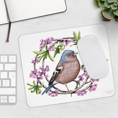 Mousepad – Buchfink und Seidelbast