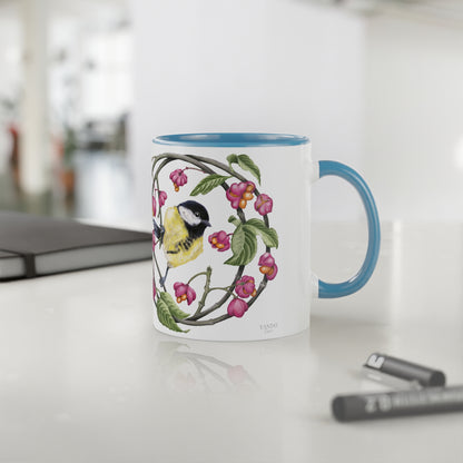 Tasse mit Kohlmeise-Motiv