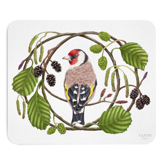 Mousepad – Stieglitz und Schwarzerle