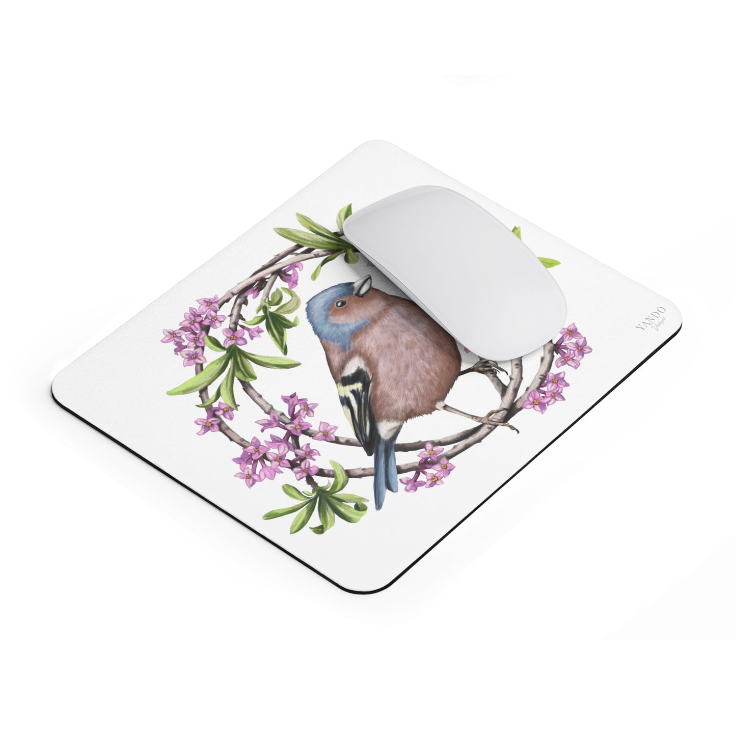 Mousepad – Buchfink und Seidelbast