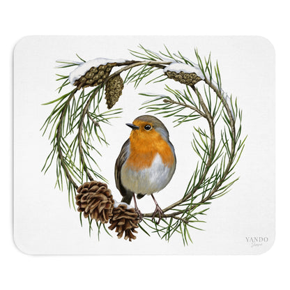 Mousepad – Rotkehlchen und Kiefer