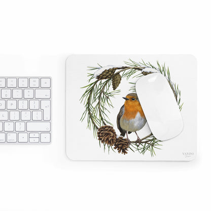 Mousepad – Rotkehlchen und Kiefer