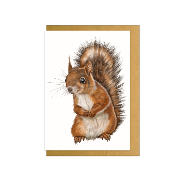 Grußkarte Eichhörnchen – Hochkant A6