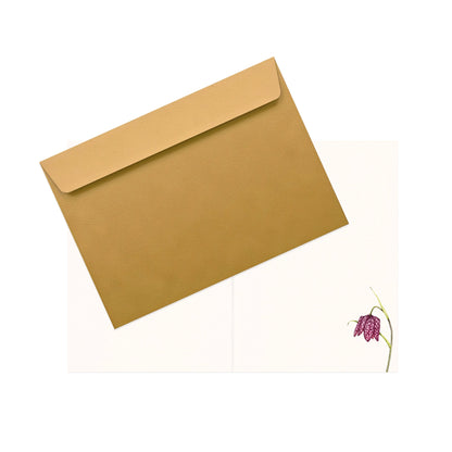 Innenseite hochkant — Grußkarte Haselmaus und Schachbrettblume mit Naturmotiv