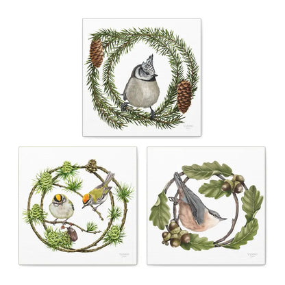 Heimische Waldvögel - Leinwand-Sammlung
