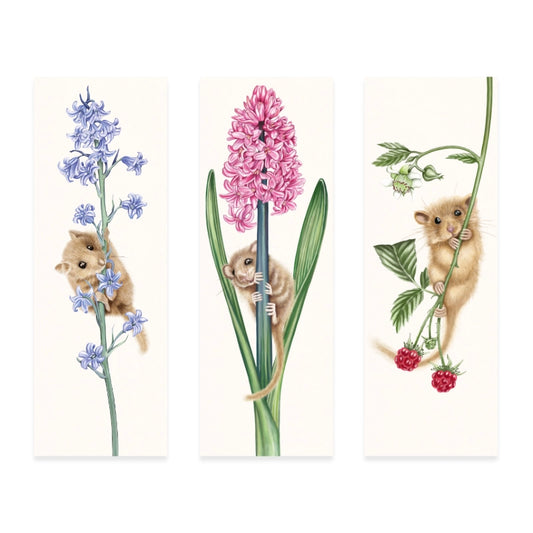 Lesezeichen-Set — handgemalte Lesezeichen mit Naturmotiven