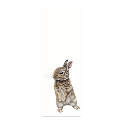 Kaninchen Lesezeichen – Naturmotiv auf Naturpapier, 5 × 15 cm
