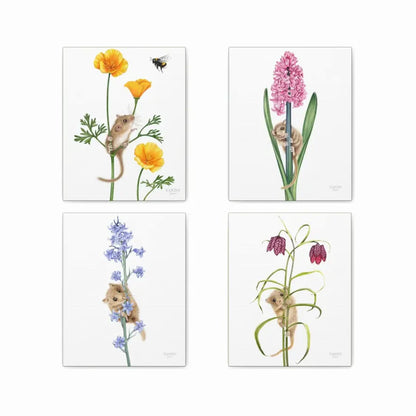 Haselmaus Blumen - Leinwand-Sammlung